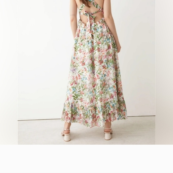 & Other Stories Floral Maxi Backless Dress - Picture 11 of 12
